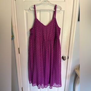 Torrid Magenta Purple Heart Pattern Dress